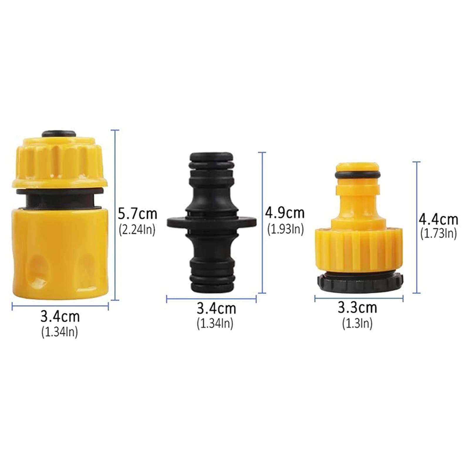 20 PCS Conjunto de Conector de Manguera de jardín, Conector con Conector Conector de la Manguera Doble Conectores de la Manguera Extensor Conectores rápidos