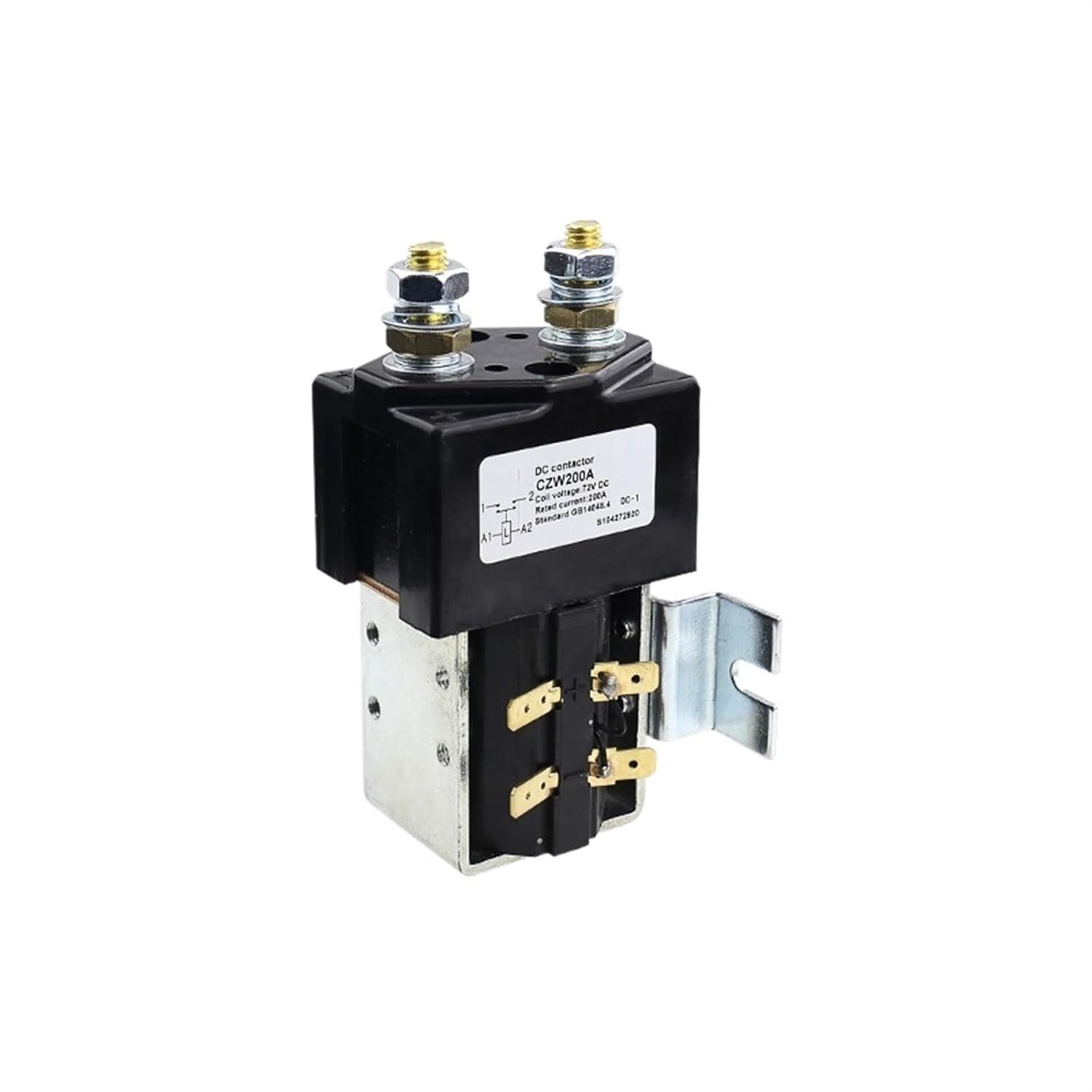 SW180 CZW200 DC Contact 12V 24V 36V 48V 60V 72V 200A for Electric Vehicle Electric Forklift Handling Wehicle Car Winch 1Pcs(DC72V 1NO)