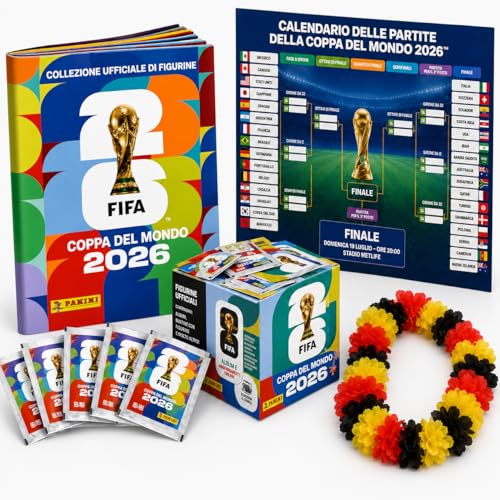 Inizia la tua avventura di collezione Coppa del Mondo 2026 Con questo set ti immergi direttamente nel mondo della Coppa del Mondo di calcio – colleziona, incolla e vivi ogni partita ancora più intensamente