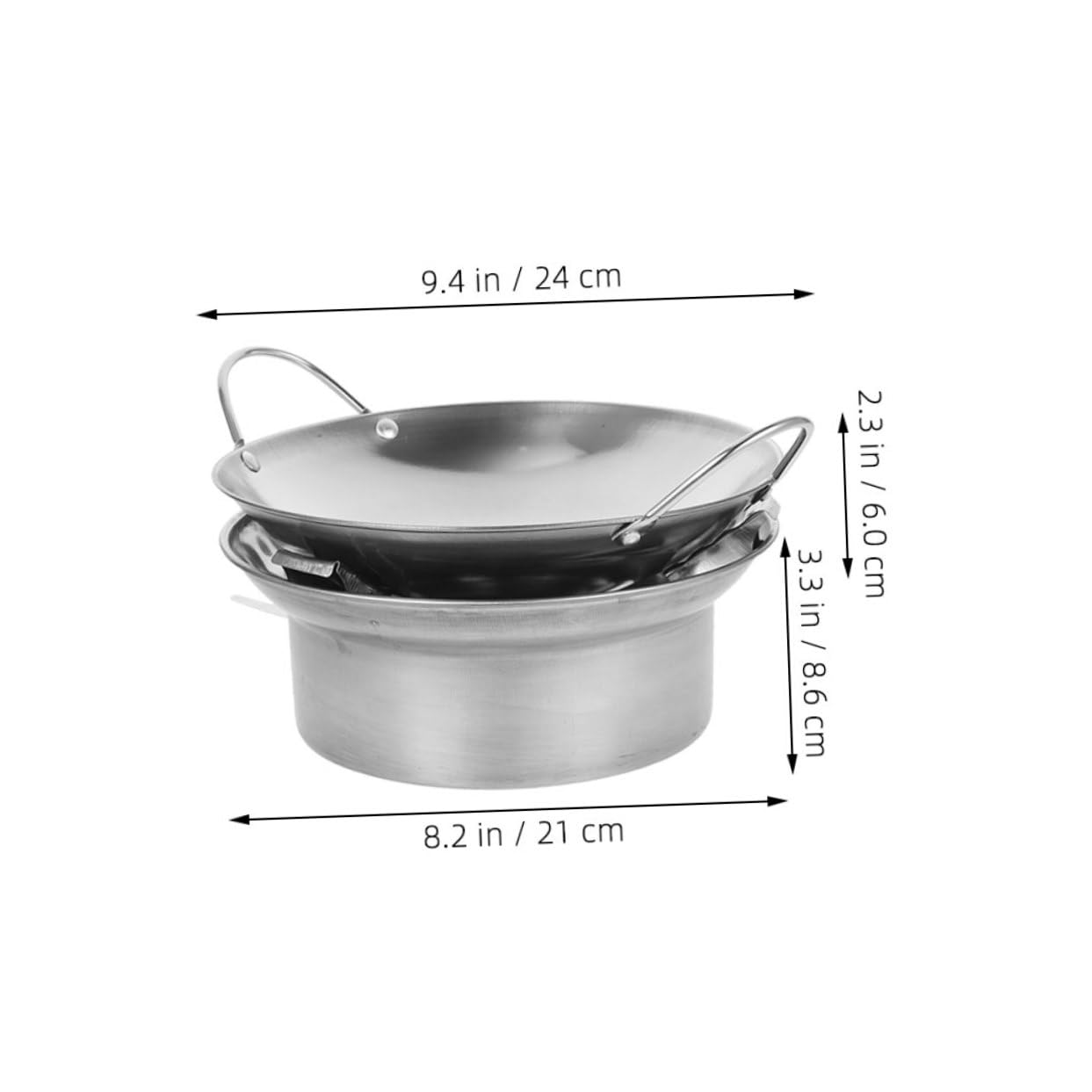 Alipis Small Cooking Pots Stainless Steel Camping Pot Ideal for Social Events