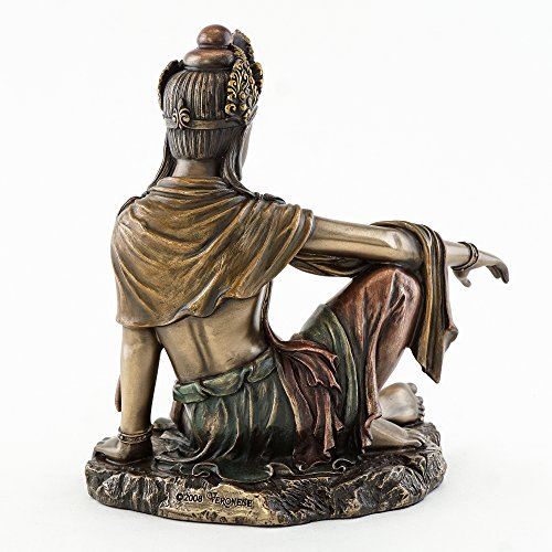 Estatua Quan Yin en bronce fundido 7.25 in x 6.5 in miniatura 2