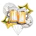 5pezzi Decorazione di Compleanno Palloncini, Palloncino di stagnola Bicchieri di Birra, Birra Palloncini Lamina per L'Estate di Compleanno Oktoberfest Festival di Laurea Wedding Partito Decor