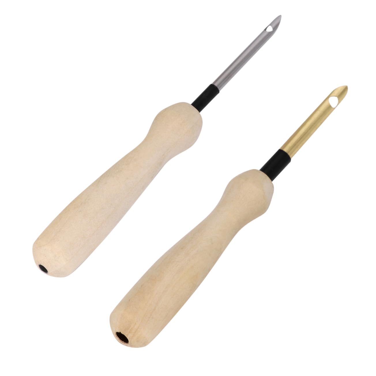 OSALADI 2pcs Punch Needle for DIY Sewing Replaceable Needles for Embroidery Crafts Durable Golden Silver Tools for Adults for Art Projects