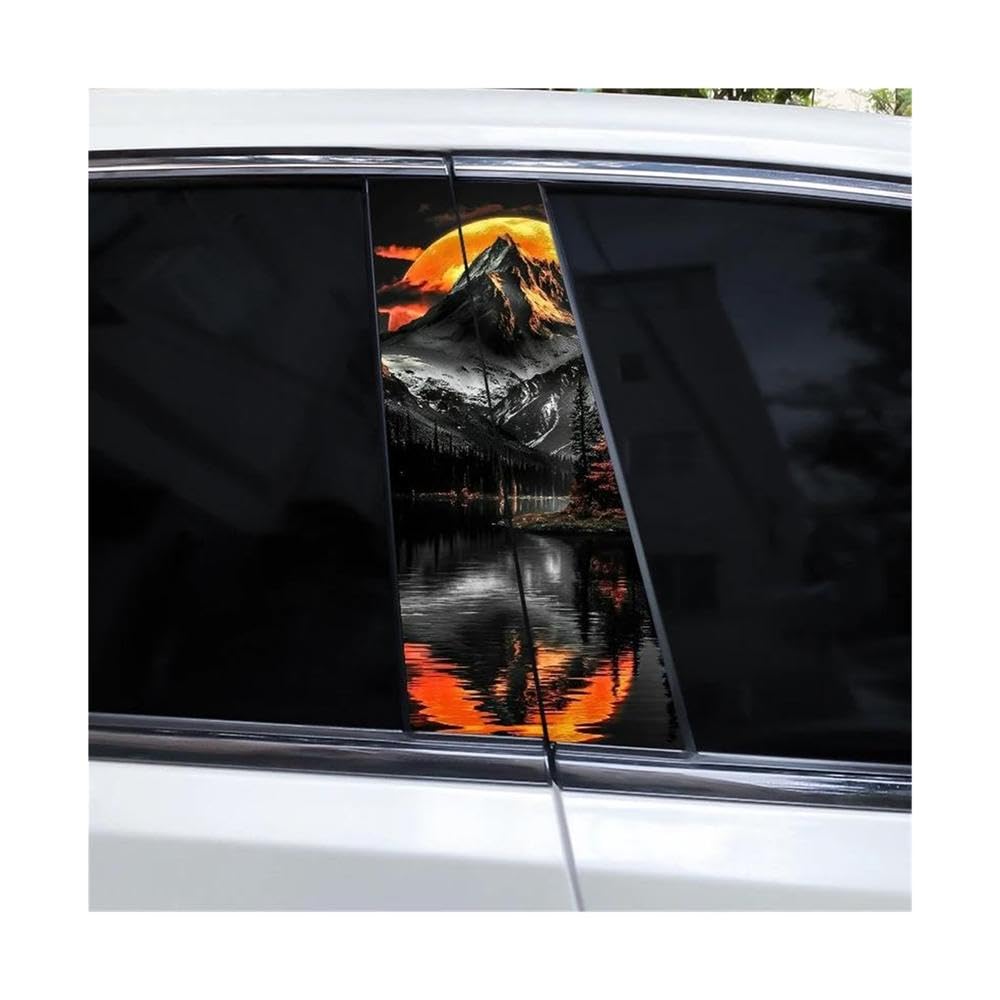 Body Parts 2PCS Car Center Pillar Sticker Snow Mountain Car B-Pillar Sticker DIY(I)