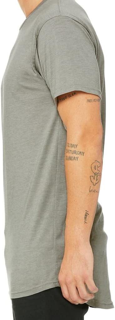Bella Canvas Mens Long Body Urban T-Shirt (M) (Heather Stone)