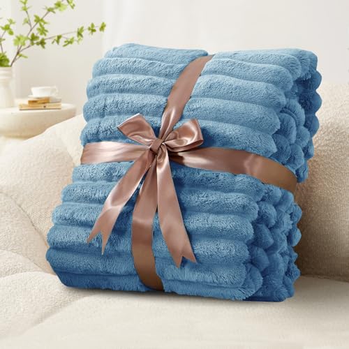 RUIKASI Kuscheldecke Flauschig Decke Himmelblau - 150x200cm Fleecedecke Sofadecke Couchdecke für Wohnzimmer Deko Tagesdecke Blanket… – Ansicht 6