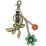 CHALA Purse Charm, Key Fob, keychain Decorative Accessories, Metal Charming Keychain - Dragonfly