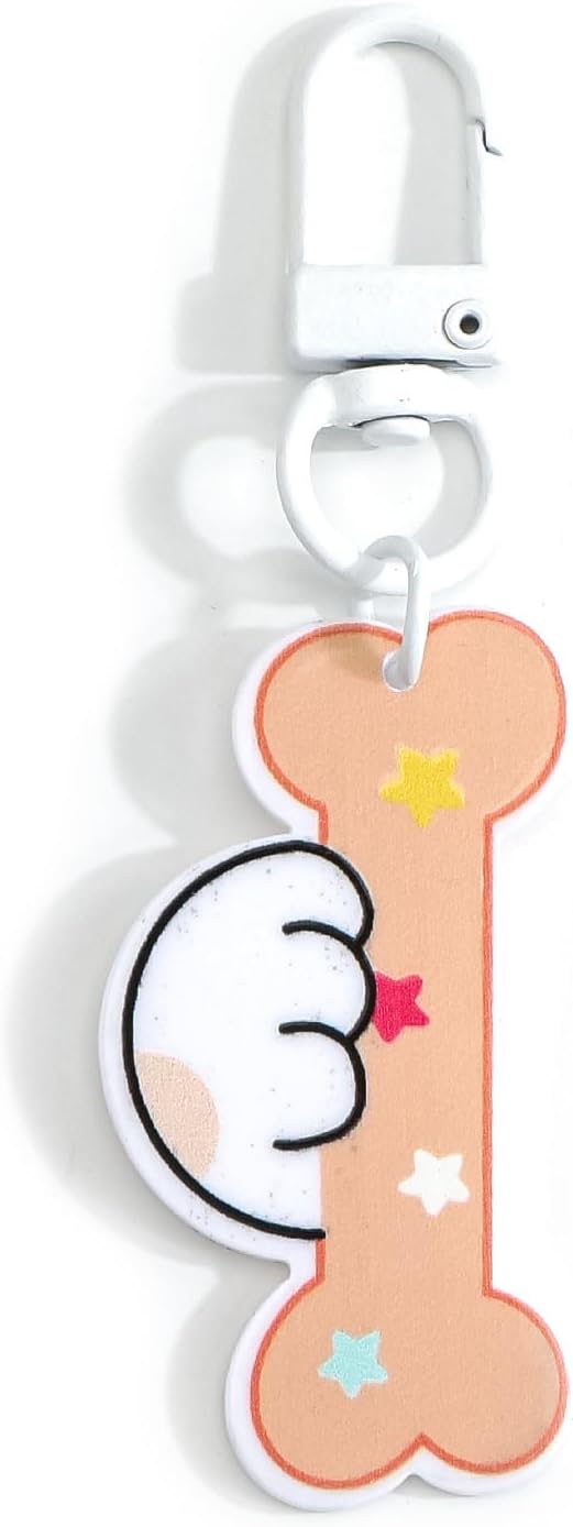 Bone Keychain Cute Keychain Acrylic Dog Bone Gift Cute Small Gifts for Women Pet Lovers Friends Birthday Christmas