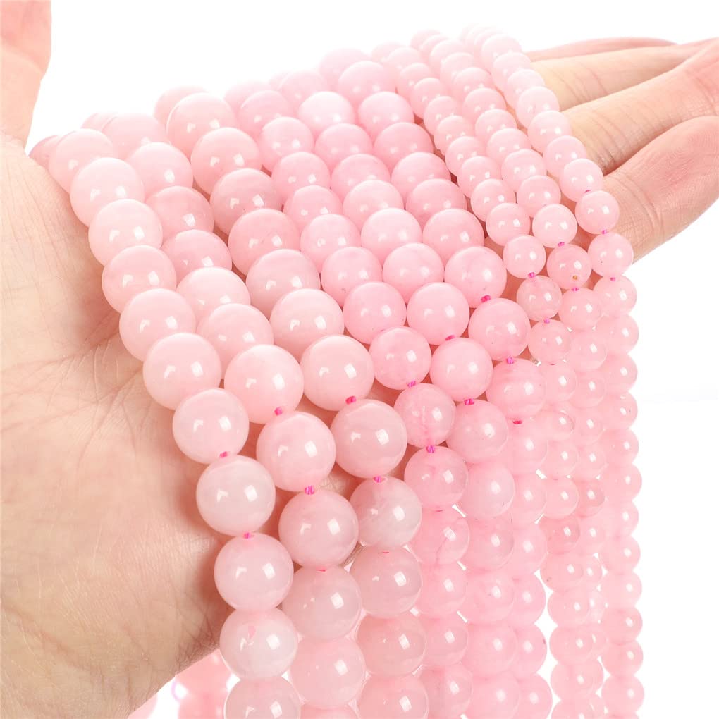 Perles en vrac d'agate rose pour créer votre bracelet DIY bien-être