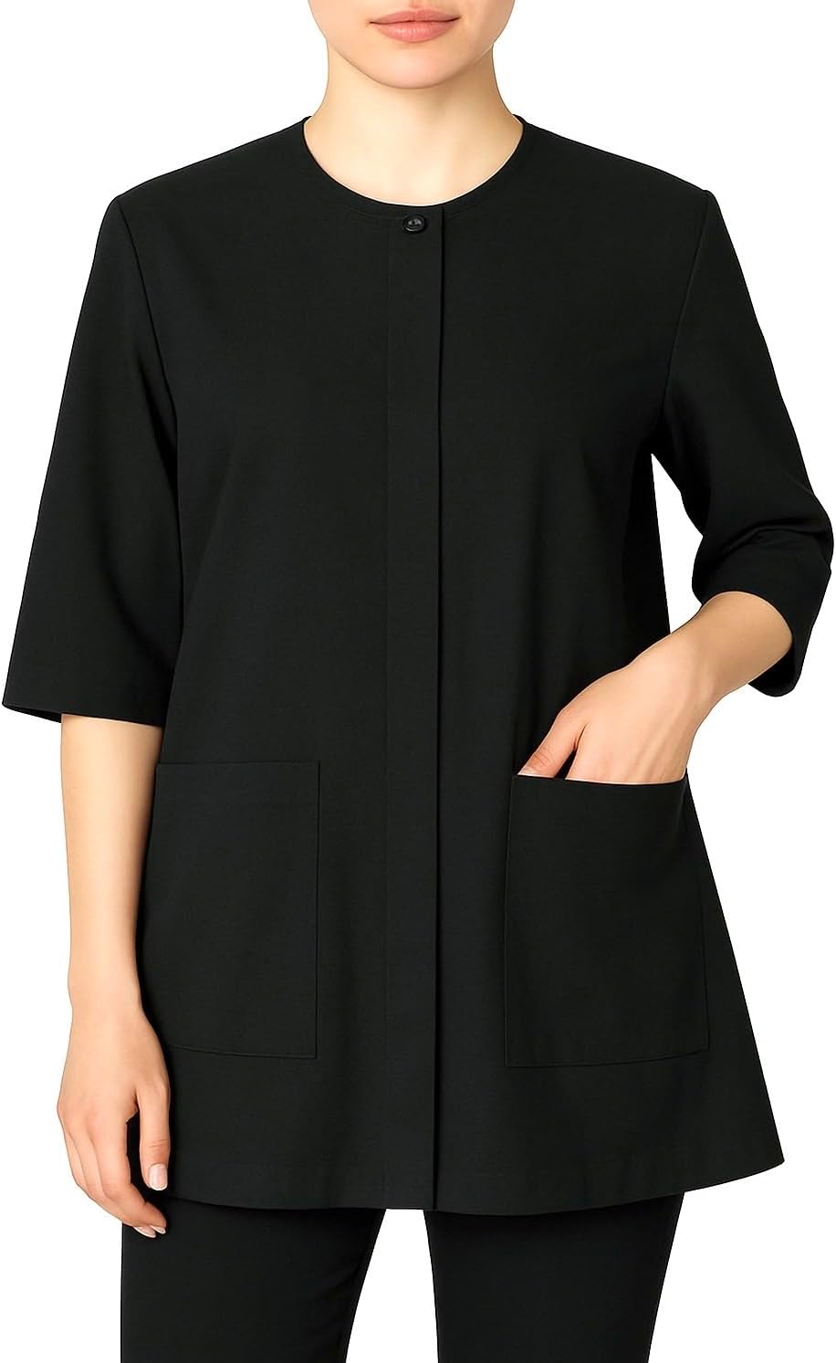 Betty Women's Salon Smock – Bleach-Proof Stylist Jacket, Lightweight Cosmetology Uniform with Pockets, Button-Up