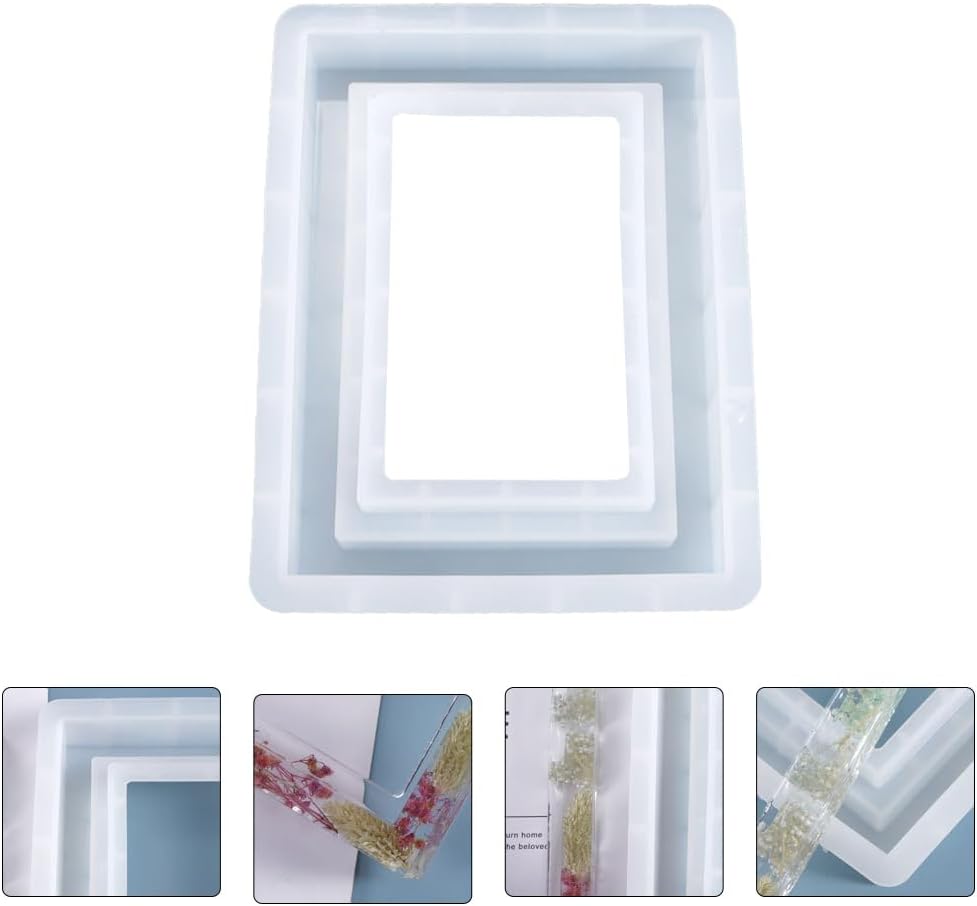 STOBOK DIY Decorate Photo Frame Making Supplies Cake Mold Mold Crystal Drop Silicone Photo Frame Silicone s Set up Picture self Made epoxy Resin Crystal Epoxy