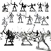 Lynkaye 60 pcs Medieval Soldiers Military Figures Model Ancient Roman Soldiers Figures Statues Middle Ages Army Infantry Archer Warriors Model