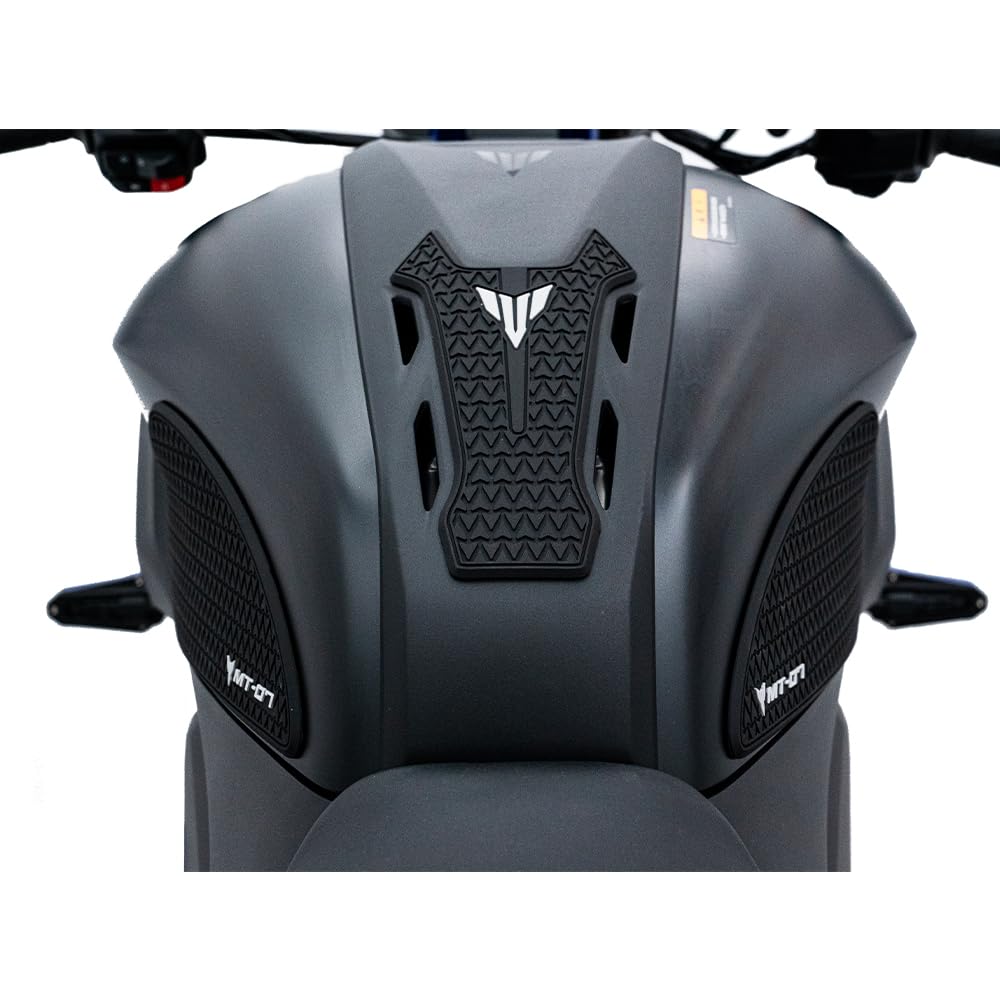 Motocicleta Side Depósito Agarres Compatible con MT07 MT 07 2025 2026 Antideslizante Laterales Combustible Tank Pad Protector Pegatinas MT-07 Accesorios