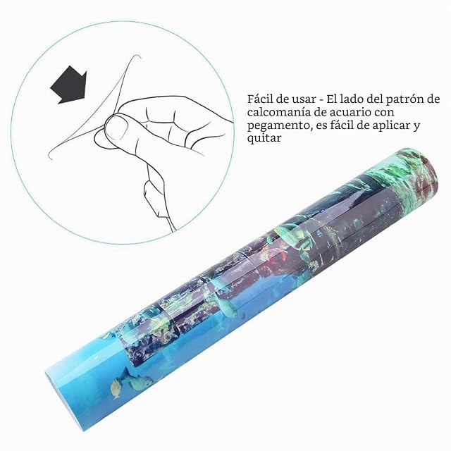 Foto 2 de 8 de Fdit PVC Coral Aquarium Background Underwater Poster Aquarium Pared Etiqueta Engomada Decorativa…