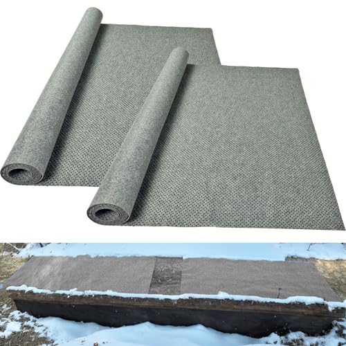 No-Slip Ice and Snow Carpet Mats, 16 x 118 Inches, Felt Snow Mat Carpet for Outdoor (2)