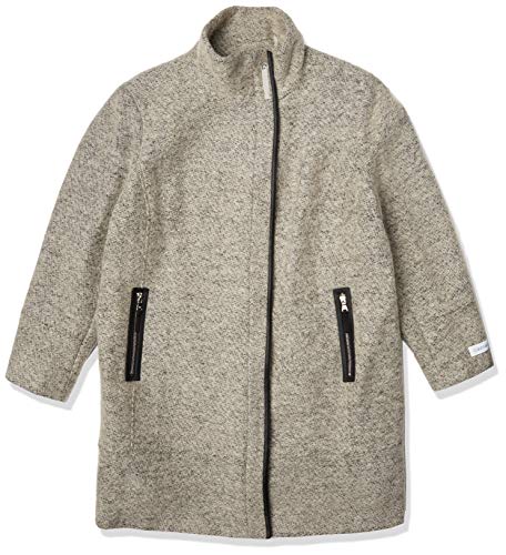 Calvin Klein Womens Plus Sized Plated Wool Coat, TIK, 3X