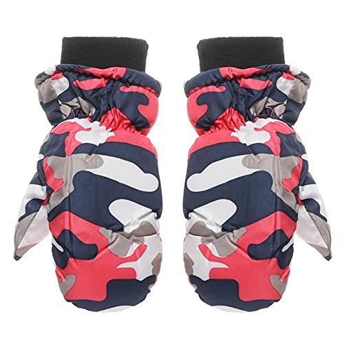 Gants de snowboard pour enfants rose red parfaits pour les vacances au ski en famille