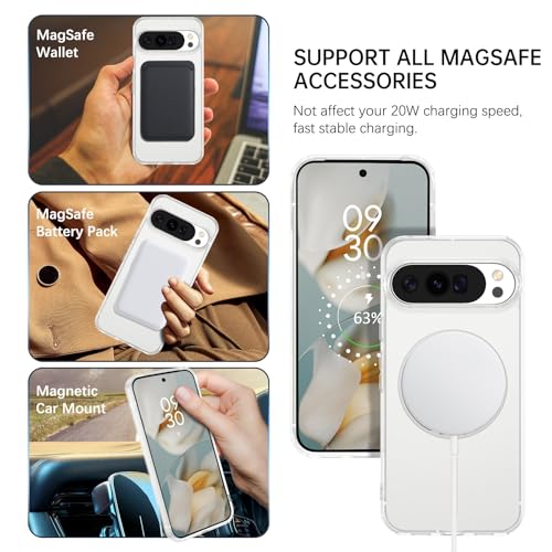 Coque Pixel 10 Pro transparente avec anneau rotatif 360 antichoc - 4