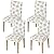 JarThenaAMCS 4Pcs Christmas Chair Covers Gold Silver Snowflake Dining Chair Slipcovers Winter Xmas Removable Seat Protector Covers for Party Home Kitchen Decor