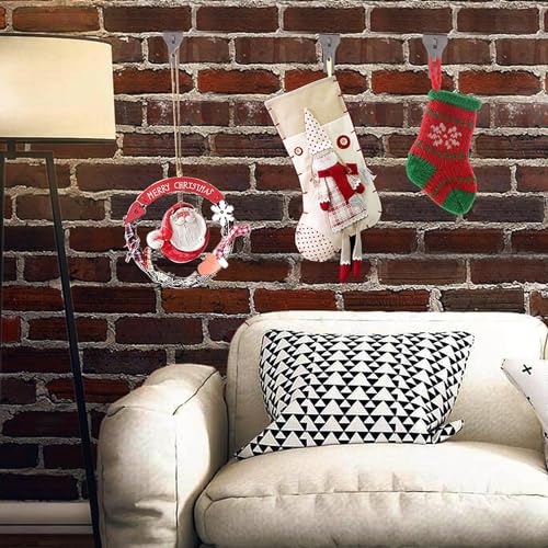 Image of 8Pcs Brick Clips for Hanging Outdoors, Brick Wall Hangers, Steel Brick Picture Hanger, No Drill Wall Clips for Artwork Photos, Fits Standard Size Bricks 2-1 /4 Inch to 2-3 /8 Inch