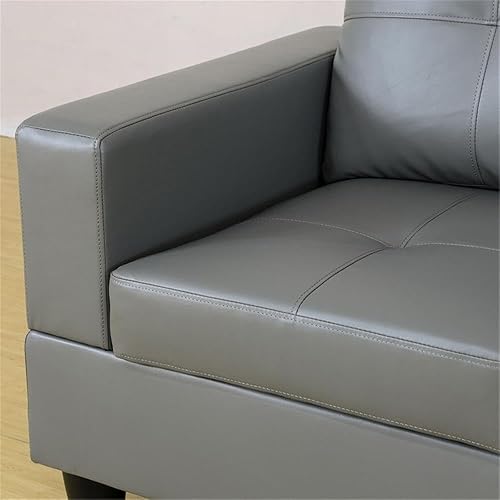 Miniatura 9 de Beverly Fine Furniture Andes Microfibra con sofás de imitación, color gris