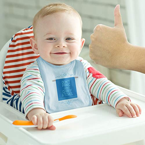 GRAPHICS & MORE Don't Panic and Carry a Towel Baby Bib3