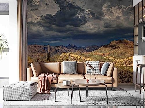 Poster Geant Mural Papier Peint 3D Cactus du Désert Papier Peint, 120 * 80cm Poster Geant Mural 3D...