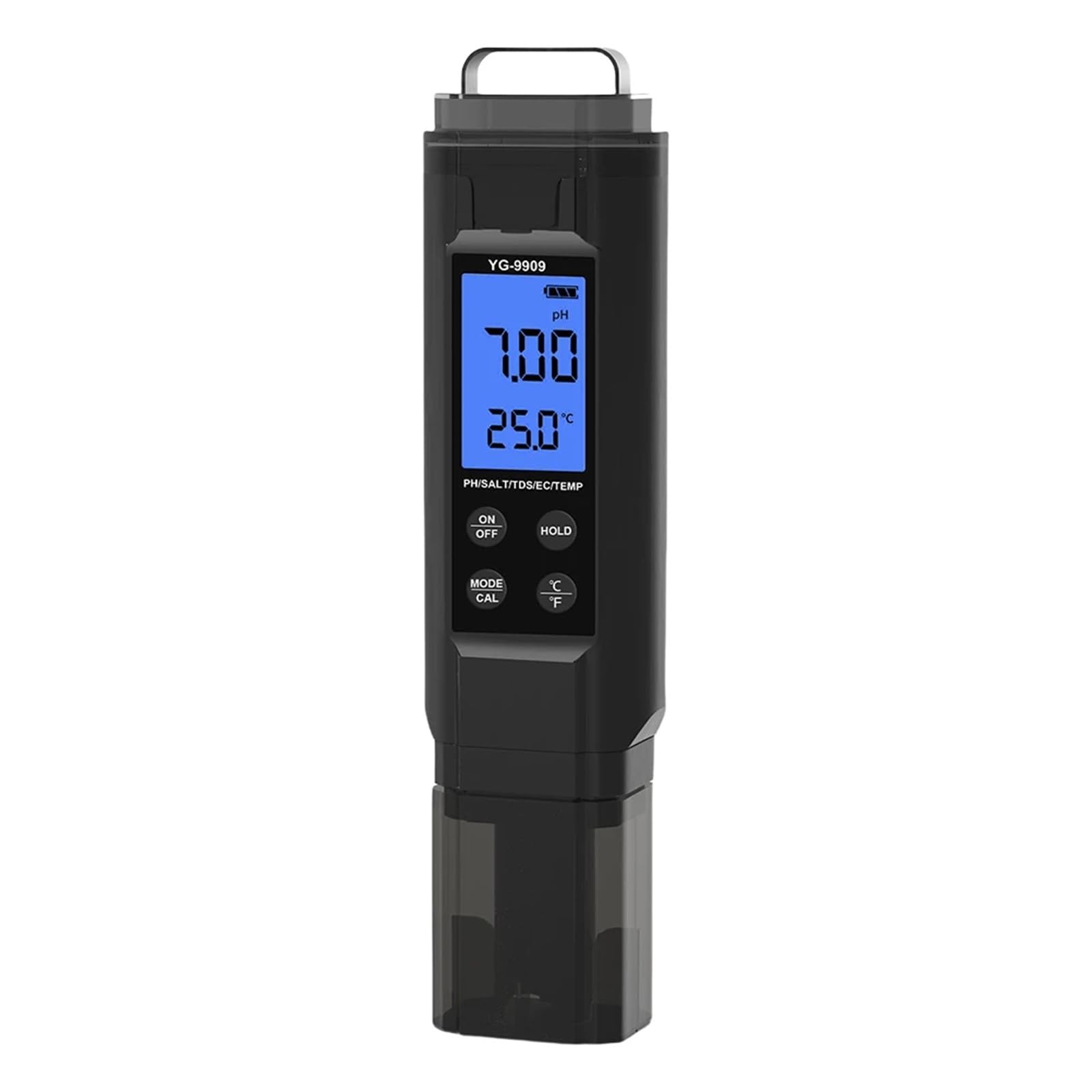 Kongmm One Color Digital Water Tester, 5 In 1 Digital Water Quality Tester Pen Tds/Ec/Temperature/Salinity/Ph Meter For Drinking Water/Aquariums/Hydroponics/Pools