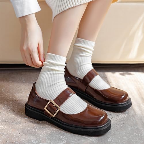 Image of UTTPLL Womens Cotton Crew Socks Ruffle Turn-Cuff Fashion Princess Lettuce Ankle Socks Athletic Thin Gift Dress Socks