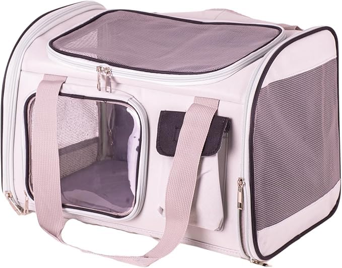 Quibropets Bubupets Transporter dla zwierząt domowych, plecak dla psów i kotów, do 7 kg, 44 x 30 x 28 cm, czarny