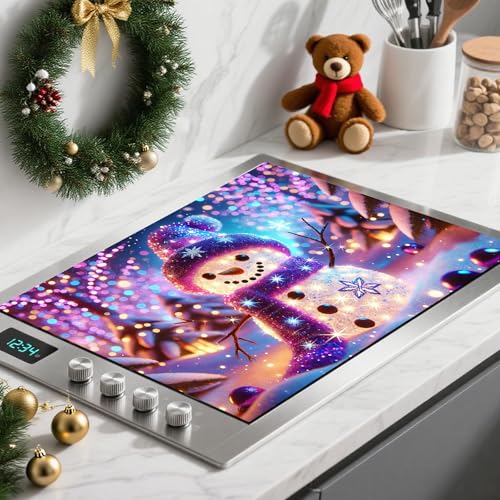 Image of Nuxovilar Cute Snowman Stove Cover Diatom Mud 28.35x20.47 In