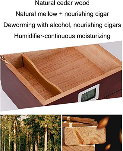 Sigarendoos Sigaar Opslag Houten Doos, Cederhout Humidor Sigaar Opbergkast Tabaksdoos - Image 6