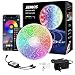 Produktbild Semlos LED Strip, 5M Bluetooth Wasserdicht RGB Musik LED Streifen, App-steuerung und Fernbedienung 300 LEDs mit 16 Millionen Farben, für Party, Schlafzimmer, HDTV, PC, Küche