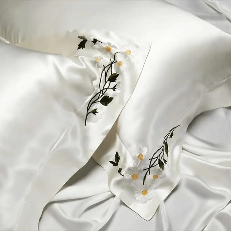 Silk Pillowcase Silk Embroidery Pillowcase Silk Pillowcase Bedding
