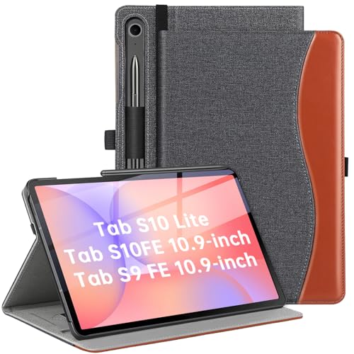 ZtotopCases for Samsung Galaxy Tab S10 Lite 2025/S10 FE 2025/S9 FE 2023 10.9 Inch/S9 2023/S8 2022/S7 2020 11 Inch Multi-Angle Stand Cover with Auto Wake/Sleep & Stylus Holder Denim Black
