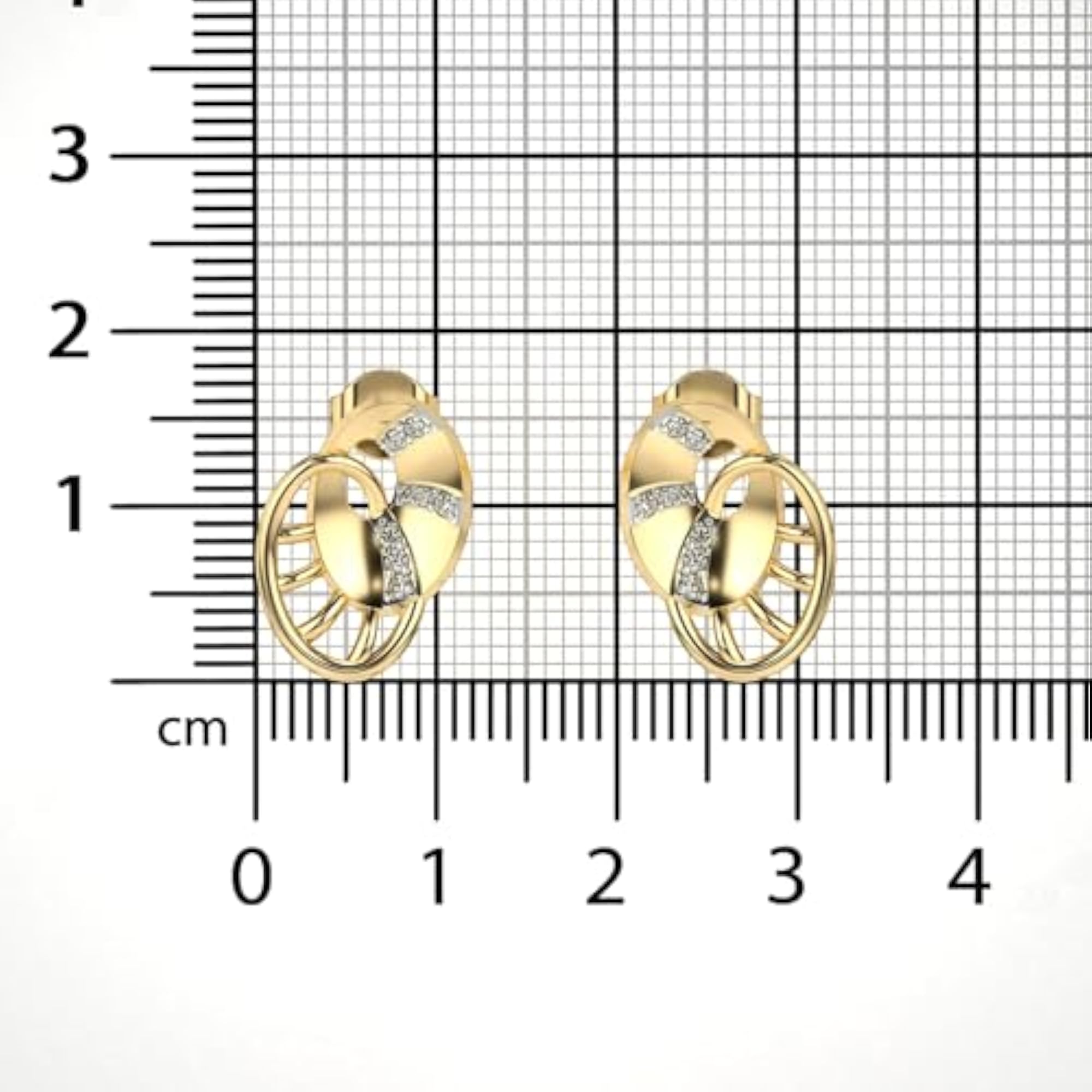 Women's Sterling Silver & Lab Grown Diamond 0.13cts Elegant Yellow Earrings