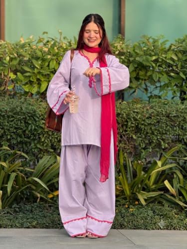 Image of ANNI Designer Cora Cotton Farshi Salwar Suit for Women | Farsi Style Kurti | Farasi Kurta with Dupatta | Parsi Ethnic Dress | Indian Office Party Traditional Clothing Fashion Wear