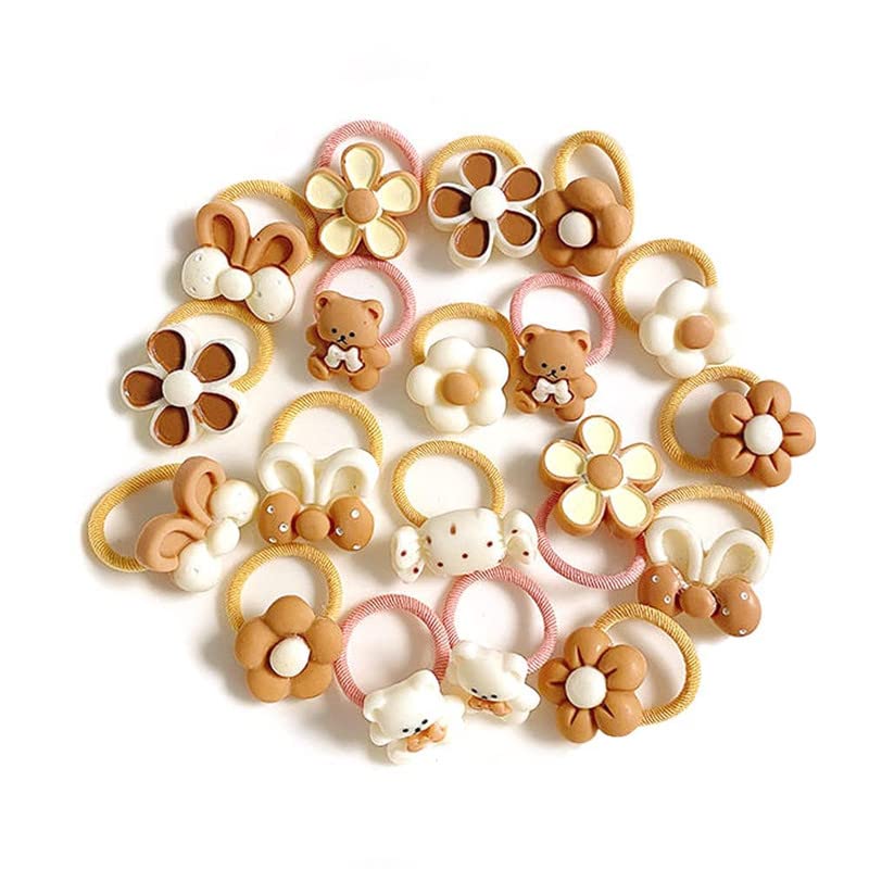 Set of 10 pcs Combo Elastic Hair Bands Ties Accessories for Kids Baby Girls Women