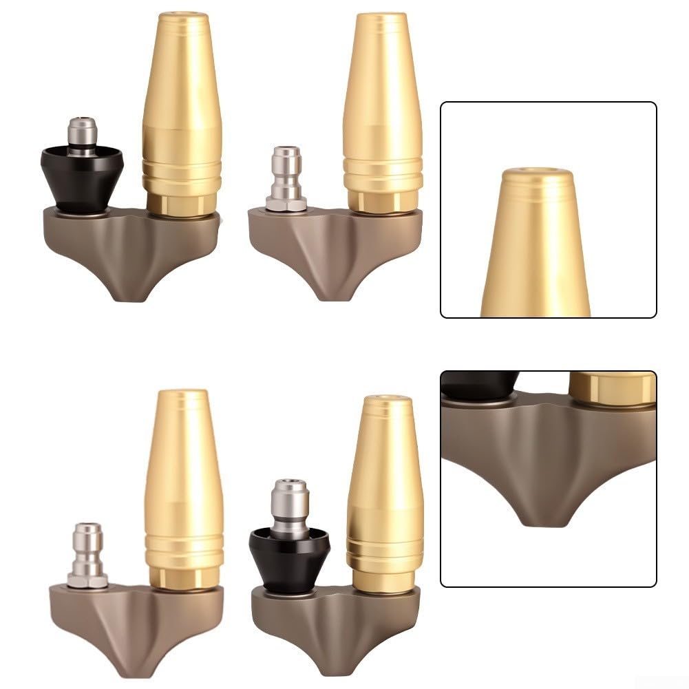 Boquilla de chorro de drenaje de alcantarillado turbo inversa 3600 PSI de acero inoxidable y latón, accesorio de lavadora de alta presión para limpieza industrial de canalones de tuberías