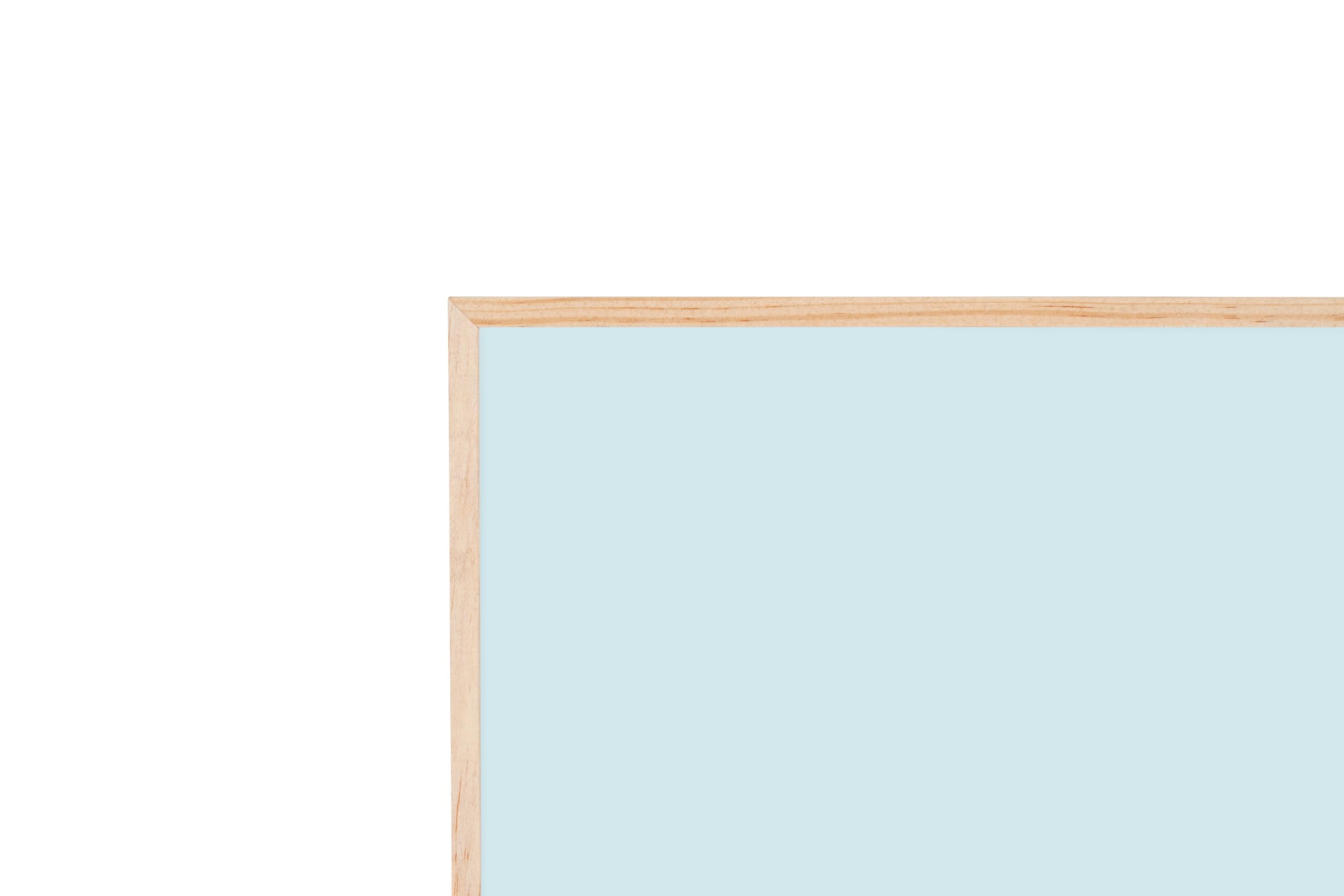 Bi-Office Tableau Magnétique Earth New Basic Sky, 58,5 x 38,5 cm, Surface en Acier Laqué, Cadre en Pin Naturel