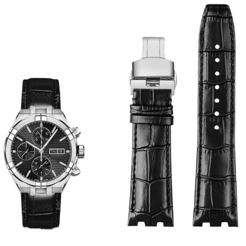 Sangle de montre AI6038 AI6008 bracelet cuir vachette Three Oeil concave