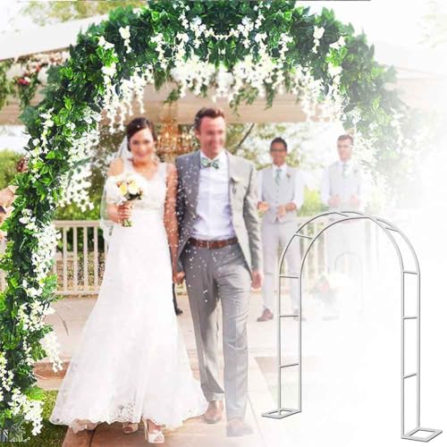 WCQSYY Arco da Giardino in Metallo,Arco per Rose per Piante Rampicanti,Resistente Padiglione da Giardino,Traliccio,Pergolati alle Intemperie E Autoportante,con Base,Facile da Montare,Nero,W1.4M*H2.3M