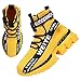 Uomo Scarpe Scarpe da Ginnastica Passeggio Alte Casual Scarpe da Ginnastica Sportive Gialle Nere Scarpe da Ginnastica Leggere e Traspiranti(44,Giallo)