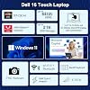 Dell Laptop 16" con Pantalla Táctil 2026, AMD Ryzen 7 170, 32GB DDR5, 1TB SSD | Pantalla FHD+, Portátil para Profesionales de Oficina, Carga Rápida, Teclado Retroiluminado, Windows 11 Home para Negocios, Negro 4