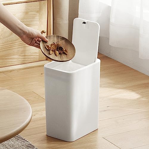 Caneca de basura pequeña con tapa para baño miniatura 4