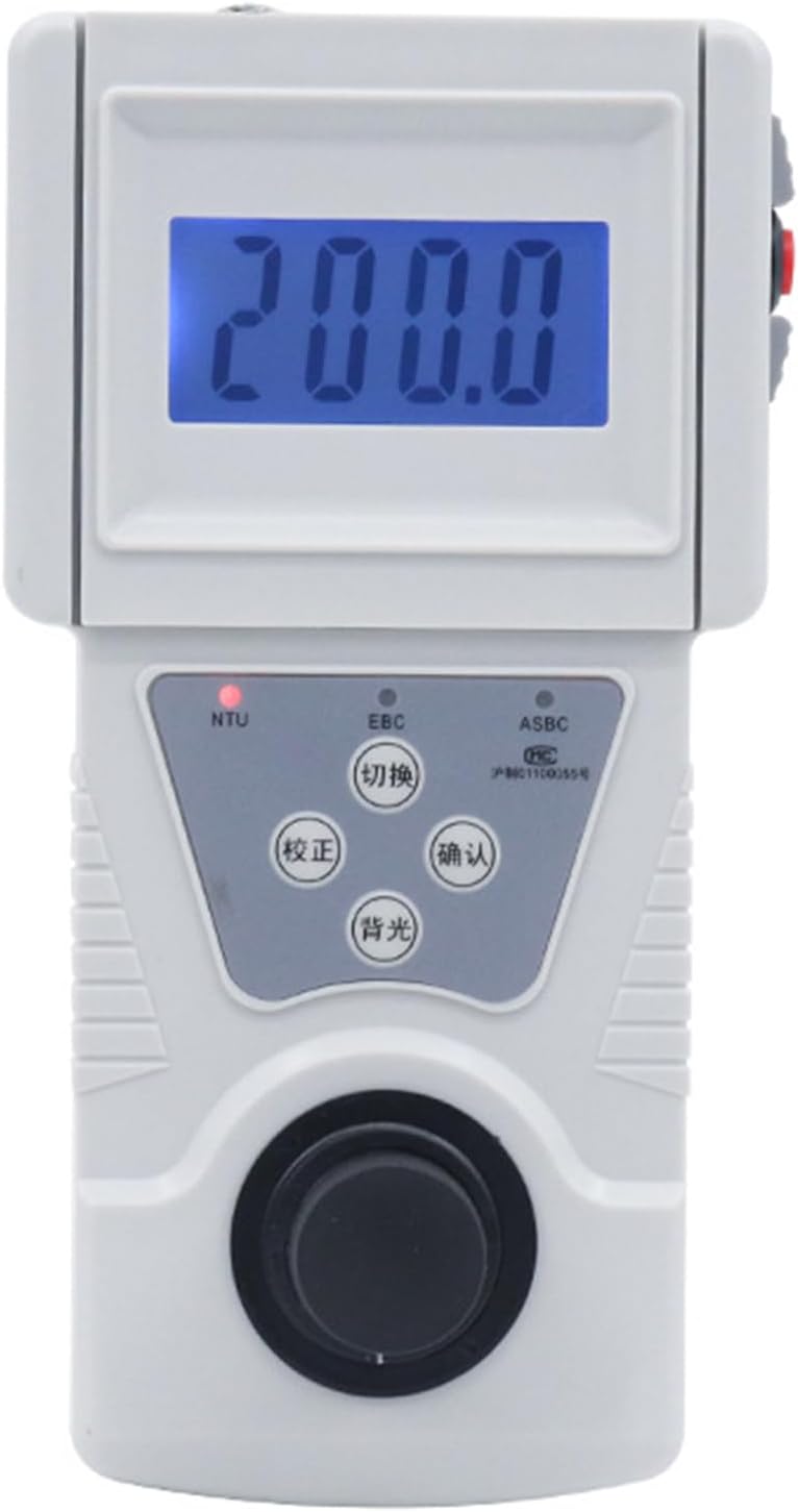 Water Quality Tester, Portable Digital Water Turbidimeter, Scientific Turbidity Meter, Measuring Range 0-200NTU, with LED Display, for Lab Water Treatment Plant Wine Industry