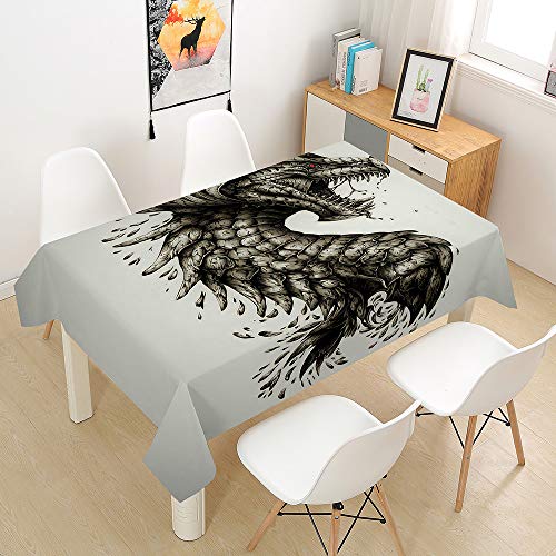 Morbuy Wasserdichte Tischdecke Mit Drachen-Motiv ? Produktbild-Vorschau 8