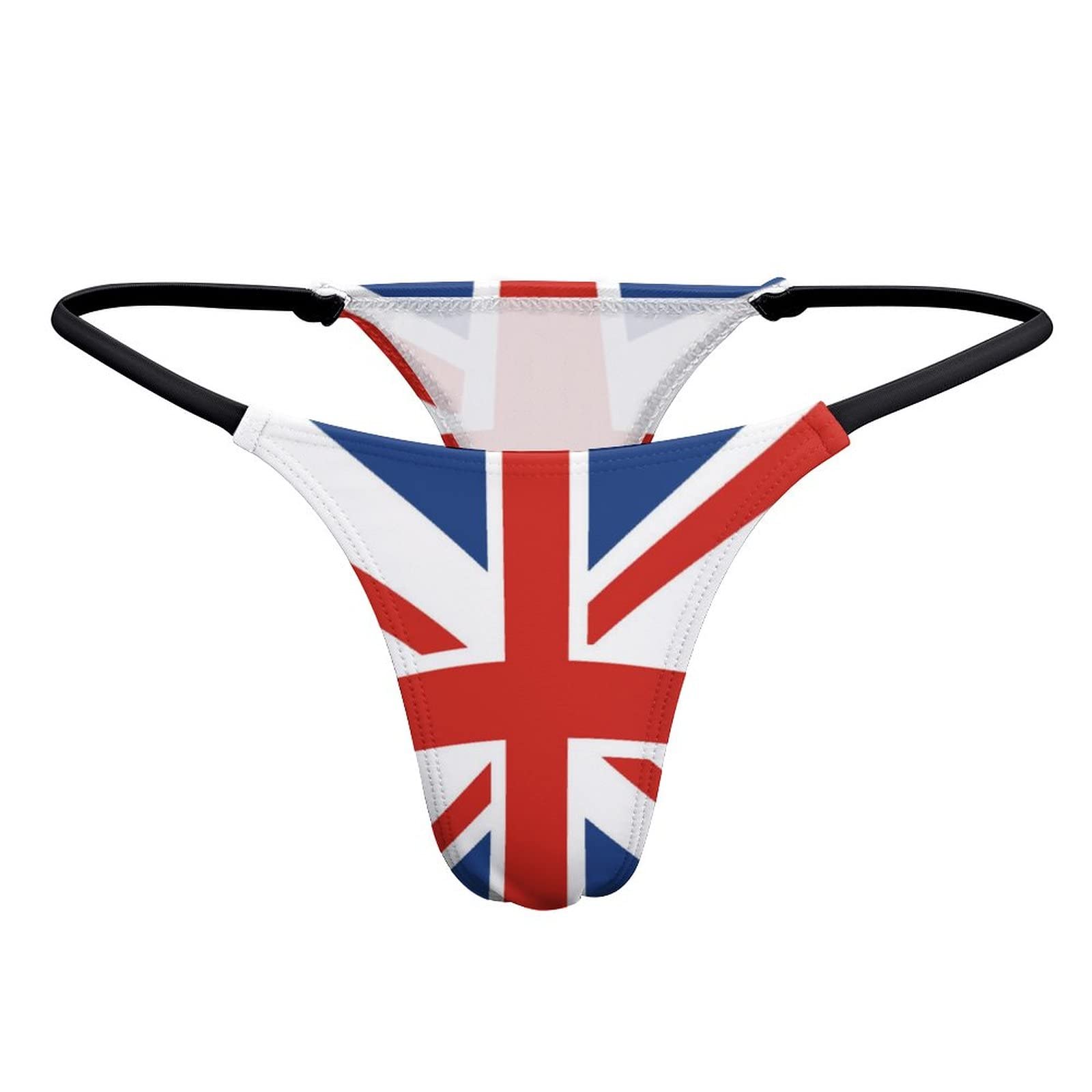 Union Jack UK Flag G String Thong for Women Print T-Back Underwear Panties