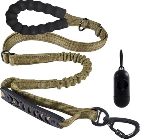 4-in-1 Elastic Dog Leash for Medium Large Dogs, Shock Absorbing Bungee Leash with Soft Foam Handle, Anti-Pull Anti-Choking Design, Adjustable Length, Heavy Duty Training & Walking - 2