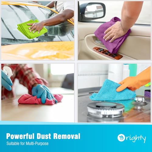 Image of Orighty Microfiber Cleaning Cloth Bulk, 150 Pack Cleaning Rags, 12 x 11 in | Microfiber Towels for Cars, Soft Highly Absorbent Rag, Lint Free Cloths for Car Care, House, Kitchen